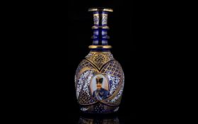 Gold Leaf Exquisitely Laid onto Blue Glass - of Middle Eastern origin.