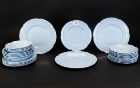 Blue Johnson Brothers Collection to include 4 large bowls, 3 small bowls, 11 side plates,