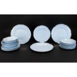 Blue Johnson Brothers Collection to include 4 large bowls, 3 small bowls, 11 side plates,