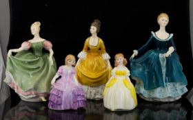 A Collection Of Five Royal Doulton Figures Comprising HN2461, Janine, HN2234, Michelle,