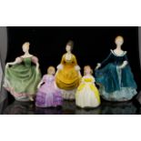 A Collection Of Five Royal Doulton Figures Comprising HN2461, Janine, HN2234, Michelle,