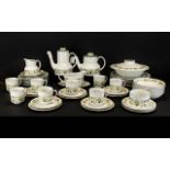 Royal Doulton 'Vanity Fair' Coffee/Tea/Dinner Service to include 8 x 10.