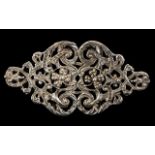 Nurses Silver Buckle Acanthus scroll design, fully hallmarked for London, C - 1977.