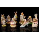 Royal Albert A Collection Of Beatrix Potter Figures To include 'Foxy Reading' 'Jeremy Fisher' 'Mrs