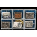Wonderful Collection of Antique Period Solid Silver Stamp Cases From a Gentleman's Private