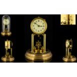 Gustav Becker Impressive 400 Day Anniversary Brass Torsion Mantel Clock Under an original glass