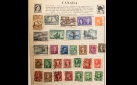 Stamp Interest - interesting green springback Britannia stamp album.