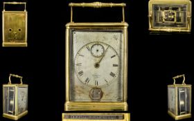 Jean Francois Bautte Grand Sonnerie Calendar Alarm Carriage Clock Retailed by Bennett London.