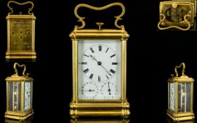 Hemming And Hebel Austrian Made Excellent Quality Multi Dial Gilt Metal Repeater And Alarm Clock