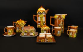 Collection of Price Cottage Ware. Large collection of items, including: Teapot, Lidded Sugar Bowl,