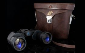 Vickers Adlerblick 8 x 42 Winkel 6.3 110m /1000m Pair of Binoculars. With Leather / Hide Case and