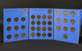 Great Britain Halfpennies 1902 - 1936 Presentation Pack Fully intact, all coins present,