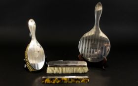 Hasset & Harper Ltd Early 20th Century Silver Four Piece Vanity Set Each hallmarked Birmingham 'C'