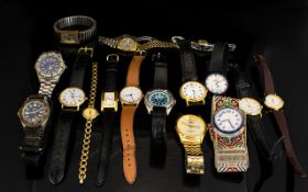 A Mixed Collection Of Vintage Fashion Watches Sixteen in total to include Pop Swatch with Nordic