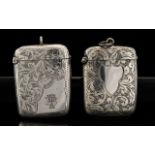 Antique Period Collection of Silver Vesta Cases (2) In Total.