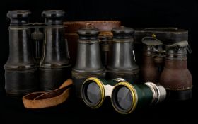 A Nice Collection Of Binoculars Four In Total. Two With Cases. Please See Accompanying Image.