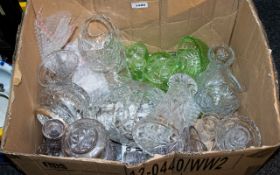 Mixed Lot Of Glass And Crystal. Comprising Of Baskets, Vases, Candlesticks, Flower Posy, Tray, Art