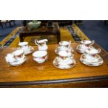 Royal Albert 'Old Country Roses' Part Tea Service to include 7 cups, 7 saucers, 5 sandwich plates,