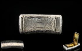 George III - Small Pemberton Unusual and Scarce Wonderful Double Action Solid Silver Snuff Box of