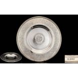 A Magnificent Late 19th Century Solid Silver Alms Dish Makers Mark for Samuel Smith,