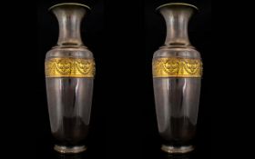 A Pair Of Mixed Metal Vases Of neoclassi