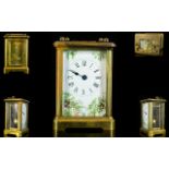 Brass Framed Carriage Clock Of Typical f