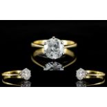 An 18ct Gold Single Stone Diamond Ring S