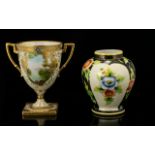 Noritake Hand Painted Loving Cup Twin ha