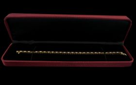 A 14 ct Diamond Tennis Bracelet Set with