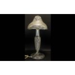 Early 20th Century Cut Glass Table Lamp
