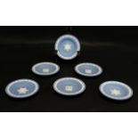 Wedgwood Blue Jasper Six (6) Round Dishe