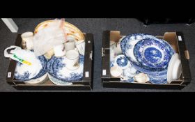 Two Boxes Of Mixed Pottery Items To incl