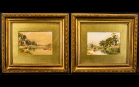 A Pair Of 19th Century Watercolours Each framed, mounted and glazed,