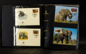 A Nicely Presented Good Quality Stamp Album in slip case. Contains covers from around the world in