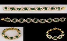 Emerald And Diamond Bracelet,