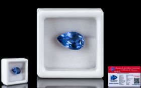 Natural Tanzanite Loose Gemstone With GGL Certificate/Report Stating The Tanzanite To Be 4.