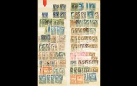 Stamp Interest - Interesting 8 page A4 stock book full of old North and South American stamps.