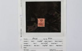 Stamp Interest - Twelve Indian states revenue stamps each mounted on cellophane on a seller's