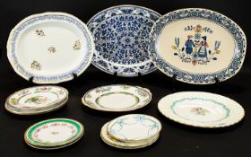 Collection of Plates to include a large platter Staffordshire 'Old Granite' by Johnson Brothers