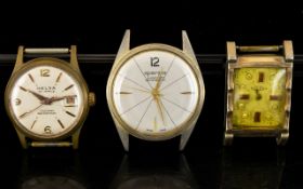 Collection Of Three Wristwatch All A/F Dials Marked For Bulova,