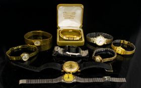 A Collection Of Seven Vintage Fashion Watches Nine items in total, varying condition and styles to