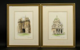 Four Framed Limited Edition Prints All By M. Gill Banks.