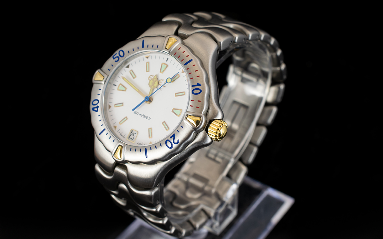 Ebel Sportwave Divers Automatic Gents Wrist Watch - stainless steel with 18ct gold highlights. - Image 4 of 4