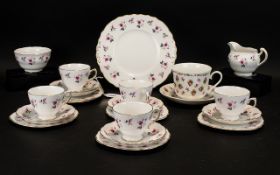 Royal Osborne Bone China Part Tea Service to include 5 tea cups, 6 saucers,