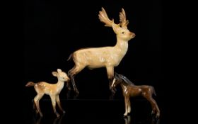 A Collection Three Beswick Animal Figures Each with Beswick back stamp,