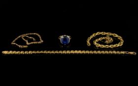 Contemporary Collection of 9ct Gold Bracelets, Various Designs, All Fully Hallmarked for 9.375. 14.