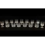 Whitefriars 'Harlow' Pattern Suite of Lead Crystal Glassware 15 pieces in total to include tumblers,