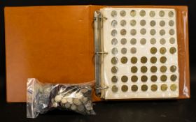 A Coin Album Containing A Mixed Collection Of Coins To include Threepences, Half Crowns,