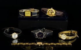 A Collection Of Vintage Fashion Watches Six items in total, varying condition, to include Accurist