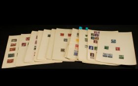 Around 40 Loose Pages Stamps Of Polish, German And German Empire Stamps Mostly Pre WW2.